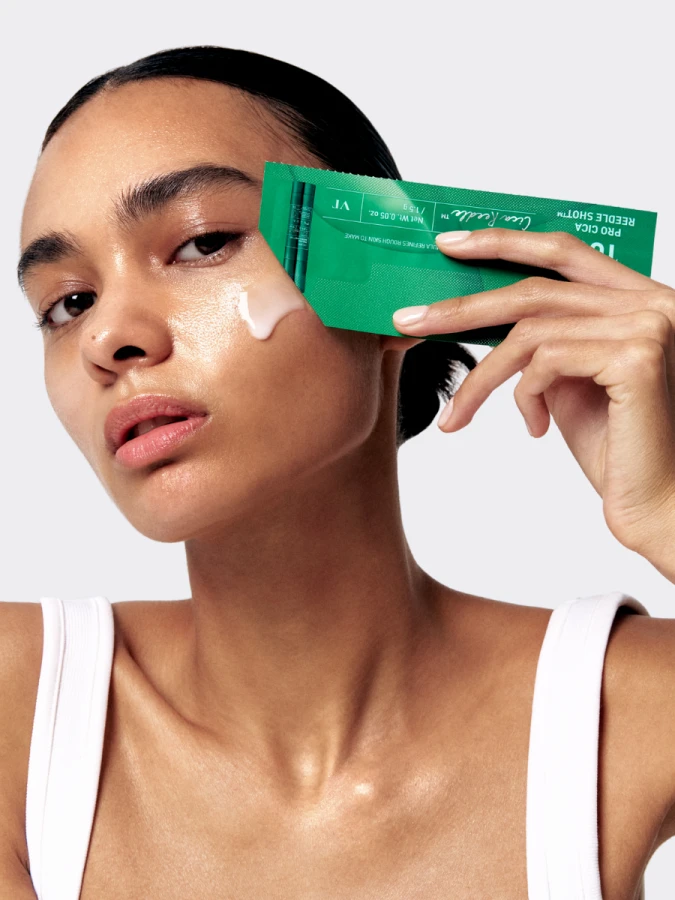 Успокаивающая маска-бустер со спикулами и экстрактом центеллы VT PRO Cica Reedle Shot 100 2-Step Hydrogel Mask