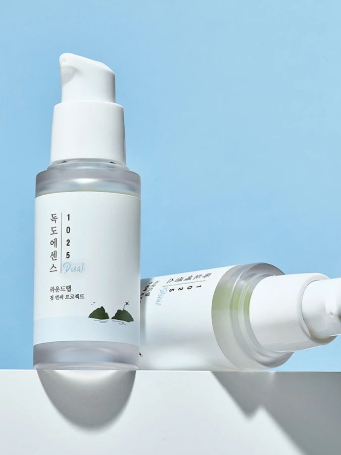 Двухфазная увлажняющая эссенция с морской водой Round Lab 1025 Dokdo Dual Essence
