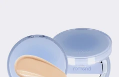 Тональный кушон с влажным финишем в нюдовом оттенке rom&nd Bare Water Cushion 03 Natural 21 SPF38 PA++++