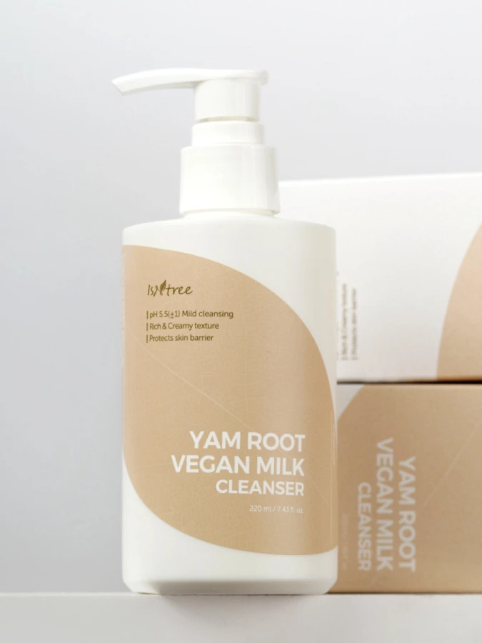 Очищающее гидрофильное молочко с экстрактом корня ямса IsNtree Yam Root Vegan Milk Cleanser