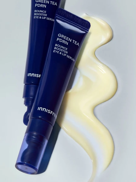 Сыворотка-бустер для век и области губ с ретинолом и ПДРН innisfree Green Tea PDRN Bounce Booster Eye & Lip Serum