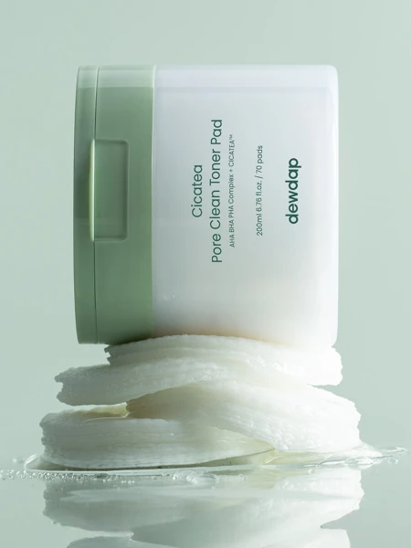 Отшелушивающие тонер-диски с кислотами для очищения пор dewdap Cicatea Pore Clean Toner Pad