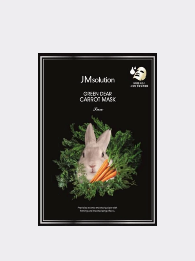 Успокаивающая маска с центеллой JMsolution Green Dear Rabbit Carot Mask Успокаивающая маска с центеллой JMsolution Green Dear Rabbit Carot Mask
