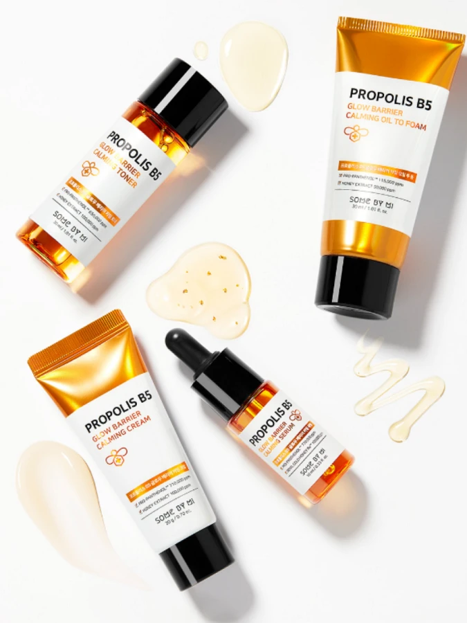 Набор миниатюр с прополисом для путешествий Some By Mi Propolis B5 Glow Barrier Calming Starter Kit