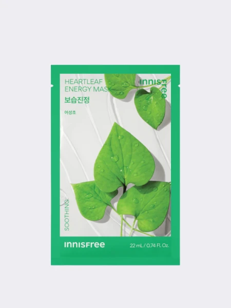 Успокаивающая тканевая маска с экстрактом хауттюйнии innisfree Heartleaf Energy Mask