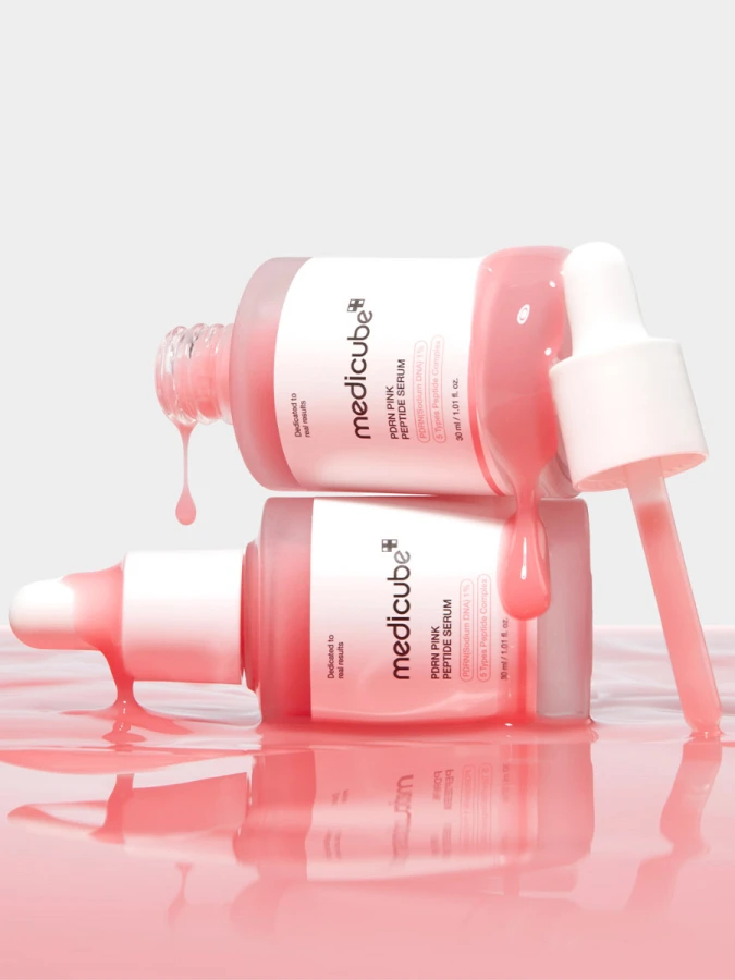 Укрепляющая сыворотка для лица с пептидами и ПДРН Medicube PDRN Pink Peptide Serum