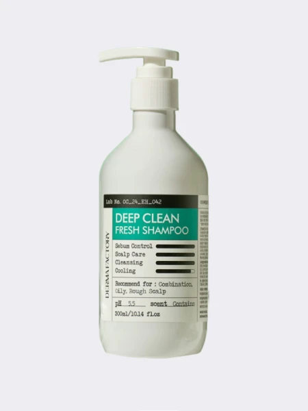 Глубокоочищающий шампунь с экстрактом зеленого чая Derma Factory Deep Clean Fresh Shampoo Глубокоочищающий шампунь с экстрактом зеленого чая Derma Factory Deep Clean Fresh Shampoo