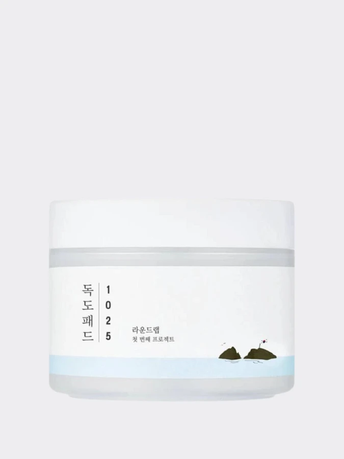 Мягкие отшелушивающие тонер-пэды с морской водой Round Lab 1025 Dokdo Pad