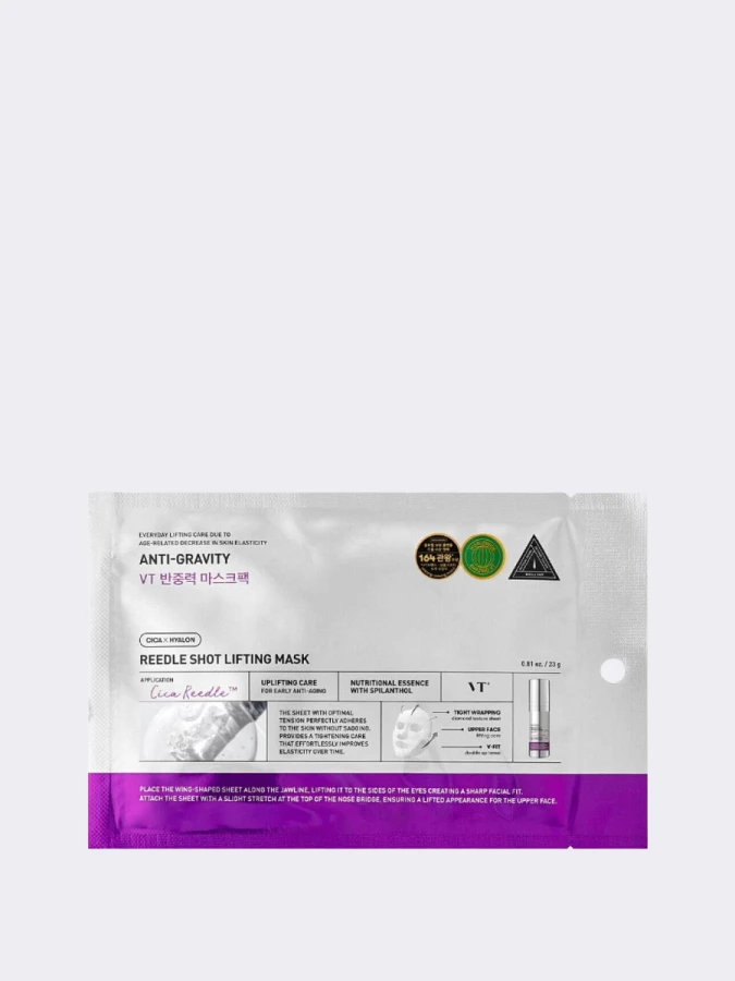 Разглаживающая тканевая лифтинг-маска со спикулами VT Reedle Shot Lifting Mask