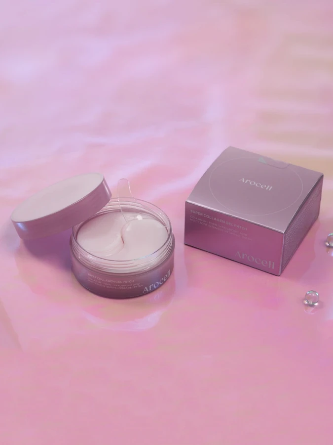 Разглаживающие патчи для век с ПДРН и коллагеном Arocell Super Collagen Gel Patch