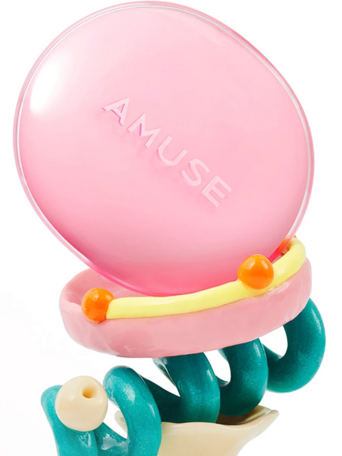 Тональное средство с сияющим финишем AMUSE Dew Power Vegan Cushion SPF 50+ PA++++ 01 Pure