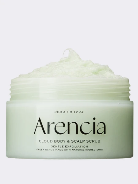 Очищающий скраб для тела и кожи головы с ароматом герани и примулы Arencia Fresh Cloud Body & Scalp Scrub Geranium & Primrose