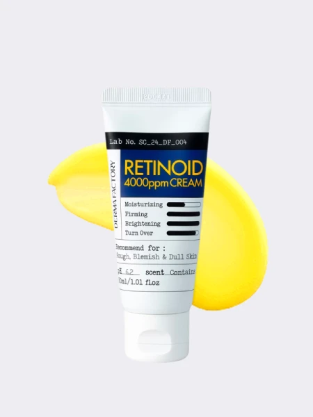 Усиленный интенсивный ночной крем для лица с ретиноидами Derma Factory Retinoid 4000ppm Cream