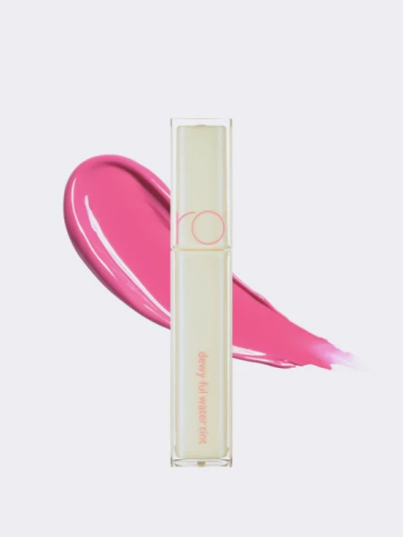 Лёгкий глянцевый тинт в розовом оттенке rom&nd DEWY·FUL Water Tint 10 Murmur Pink