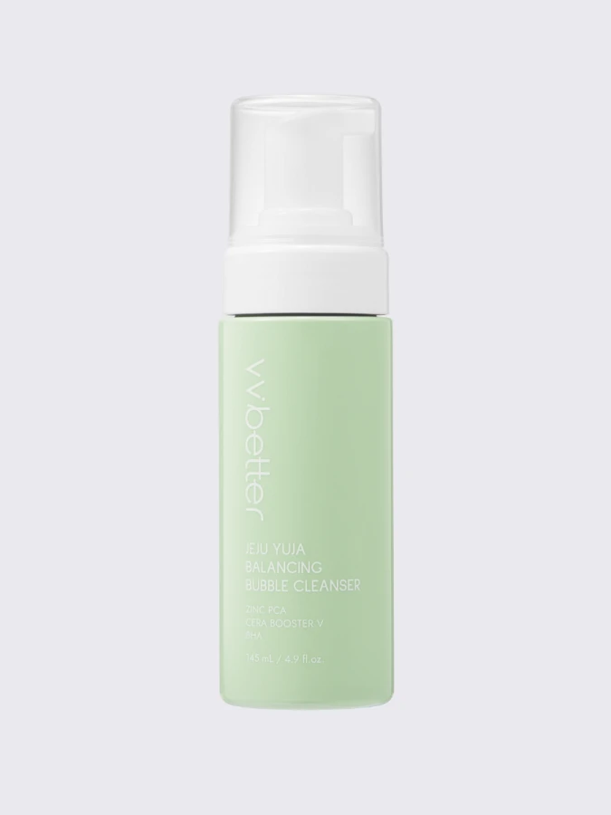 Балансирующая пенка для умывания с экстрактом юдзу и цинком VVBETTER Jeju Yuja Balancing Bubble Cleanser