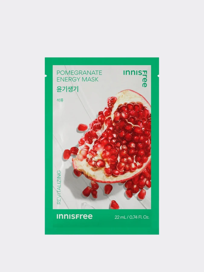 Восстанавливающая тканевая маска с экстрактом граната Innisfree Pomegranate Energy Mask