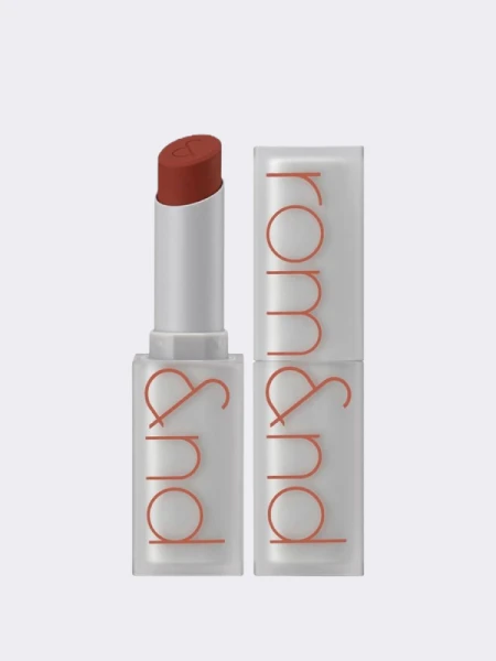 Мягкая кремовая помада в оттенке коричневого заката rom&nd Zero Matte Lipstick 05 Evening