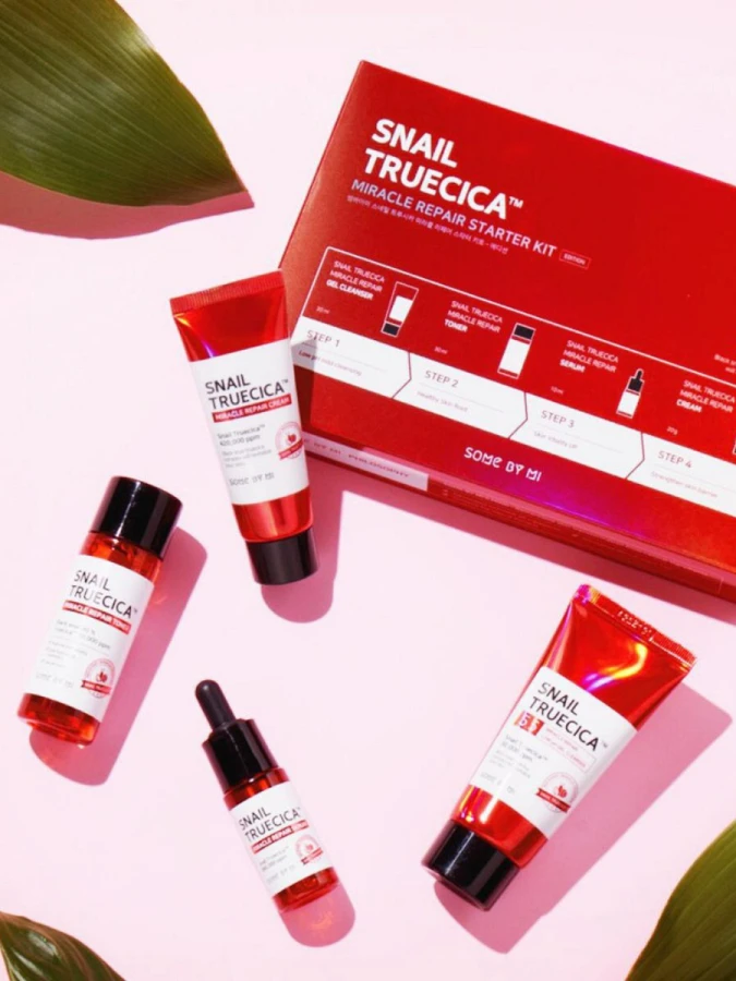 Набор миниатюр для восстановления кожи с муцином улитки и центеллой Some By Mi Snail Truecica Miracle Repair Starter Kit