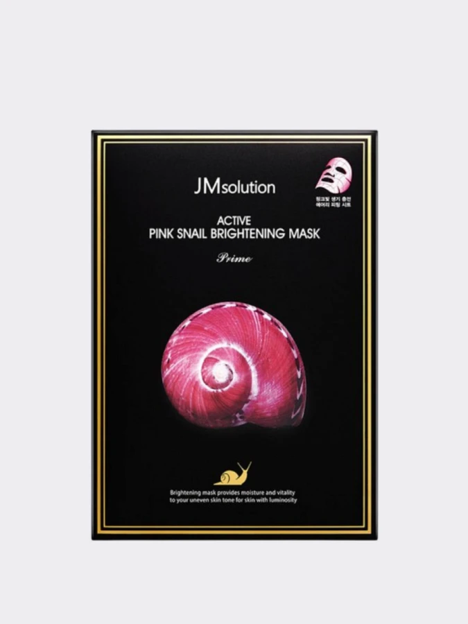 Ультратонкая восстанавливающая тканевая маска с муцином улитки JMsolution Active Pink Snail Brightening Mask