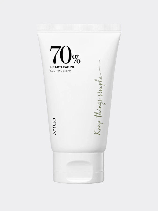 Смягчающий крем для лица с экстрактом хауттюйнии ANUA Heartleaf 70% Soothing Cream