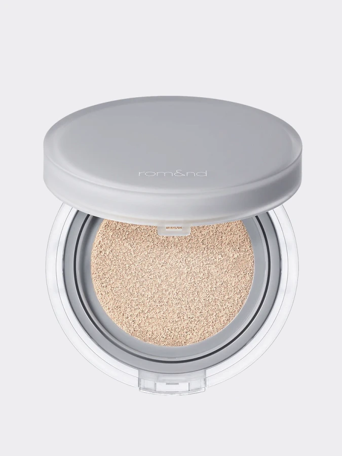Тональное средство с матовым финишем в светлом оттенке rom&nd Nu Zero Cushion 01 Porcelain 17 SPF24 PA++
