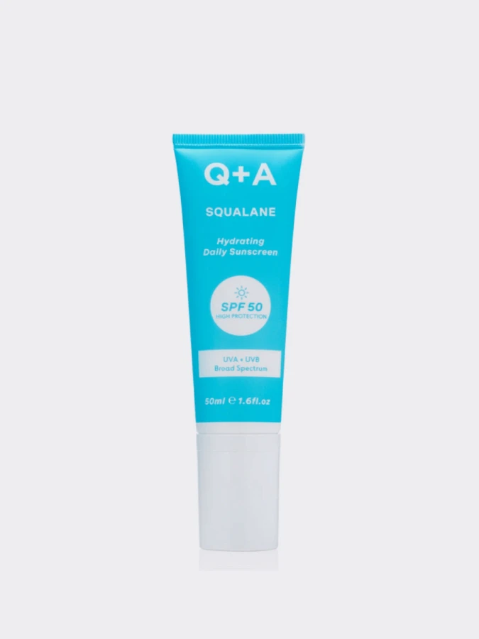Солнцезащитный крем для лица со скваланом Q+A Squalane Hydrating Daily Sunscreen SPF50