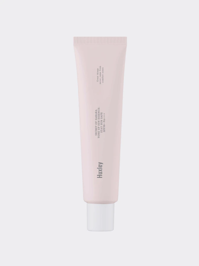 Солнцезащитный крем-база Huxley Tone Up Sun Essence Stay Sun Safe 02 Terra Peach SPF50+ PA++++