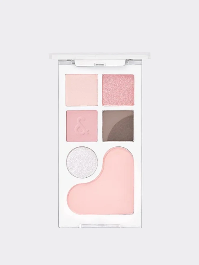 Палетка для макияжа век и лица в клубничных оттенках rom&nd Bare Layer Palette 02 Strawberry Mood