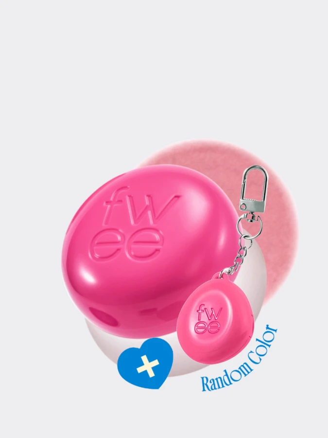 Набор: оттеночное суфле + брелок fwee Lip&Cheek Blurry Pudding Pot Keyring Set PK01 Baby