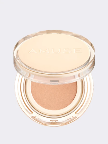 Тональный кушон с влажным финишем AMUSE Dew Jelly Vegan Cushion SPF 38 PA+++ 02 Nude Тональный кушон с влажным финишем AMUSE Dew Jelly Vegan Cushion SPF 38 PA+++ 02 Nude