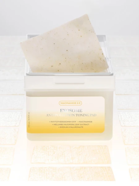 Увлажняющие тонер-диски с экзосомами и ниацинамидом APOTHE Exosome Anti-Pollution Toning Pad