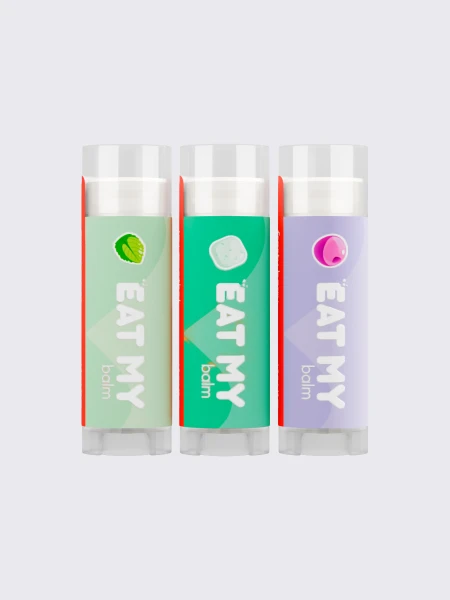 Набор бальзамов для губ "Мятные леденцы" EAT MY BALM Candy Balm Trio