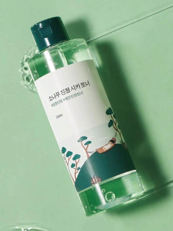 Противовоспалительный тонер для лица с экстрактом сосны и центеллы Round Lab Pine Calming Cica Toner