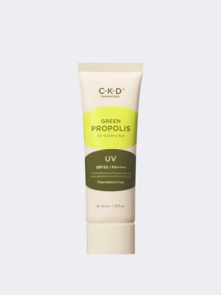 Солнцезащитный крем с тональным эффектом CKD Green Propolis All-Covery Sun SPF50+ PA++++