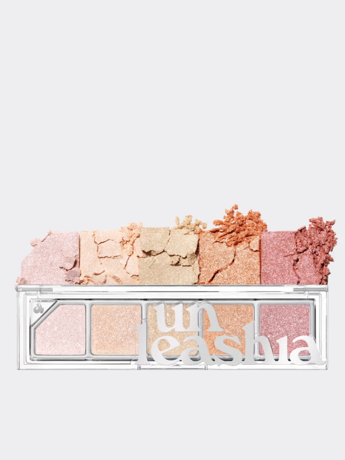 Сияющая палетка для лица UNLEASHIA Mood Shower Face Palette NO.100 Ballerina Shower