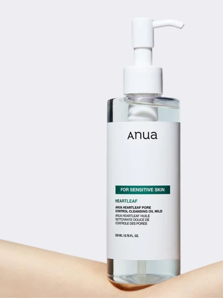 Мягкое гидрофильное масло с экстрактом хауттюйнии и витамином Е ANUA Heartleaf + Vitamin E Pore Control Mild Cleansing Oil Мягкое гидрофильное масло с экстрактом хауттюйнии и витамином Е ANUA Heartleaf + Vitamin E Pore Control Mild Cleansing Oil