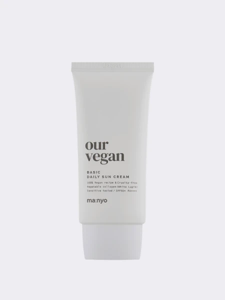Солнцезащитный крем для лица с растительными экстрактами Ma:nyo Factory Our Vegan Sun Cream Basic SPF50+ PA++++ Солнцезащитный крем для лица с растительными экстрактами Ma:nyo Factory Our Vegan Sun Cream Basic SPF50+ PA++++