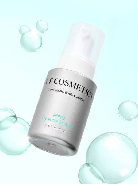 Восстанавливающая пузырьковая сыворотка с ПДРН и гиалуроновой кислотой VT PDRN Hyaluronic Mint Micro Bubble Serum