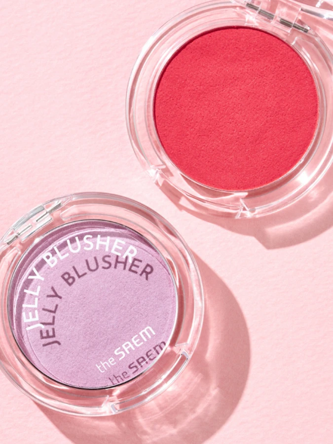 Мягкие румяна с сияющим финишем в молочно-лиловом оттенке The Saem Jelly Blusher PP01 Milky Mauve