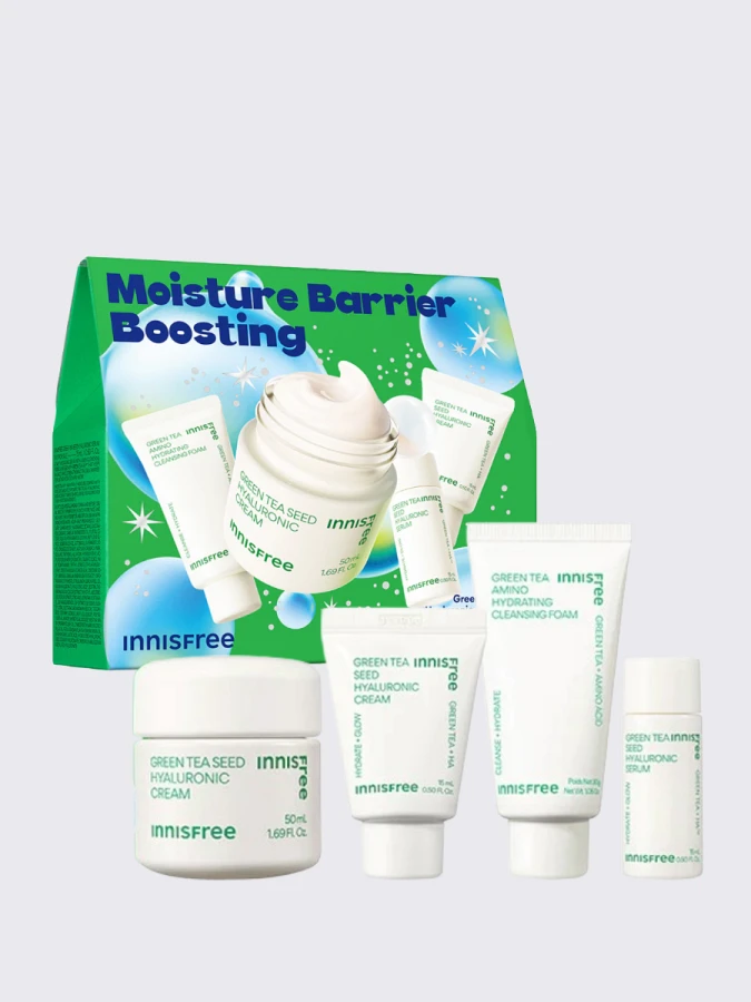 Подарочный набор для ухода за кожей с экстрактом зеленого чая innisfree Moisture Barrier Boosting Set