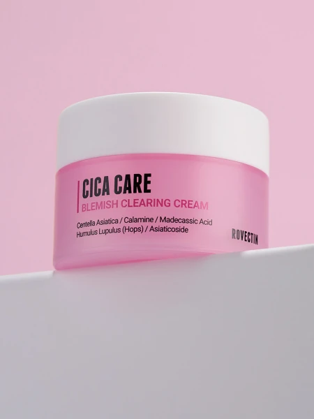 Успокаивающий крем для лица с экстрактом центеллы азиатской ROVECTIN Cica Care Blemish Clearing Cream Успокаивающий крем для лица с экстрактом центеллы азиатской ROVECTIN Cica Care Blemish Clearing Cream