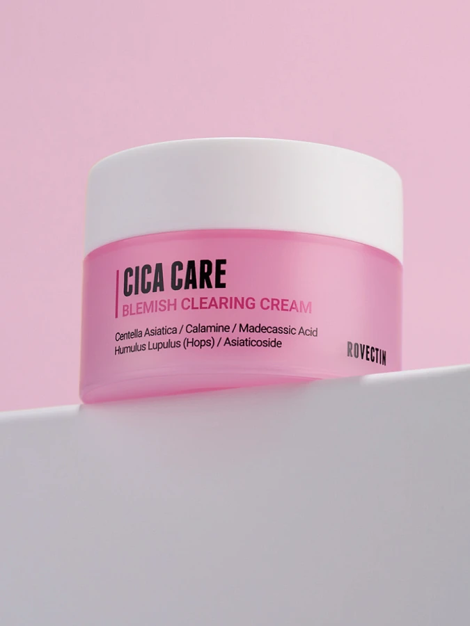 Успокаивающий крем для лица с экстрактом центеллы азиатской ROVECTIN Cica Care Blemish Clearing Cream