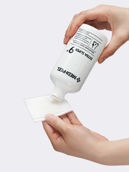 Очищающая жидкость-маска для очищения сальных нитей MEDI-PEEL Extra Super 9+ Cotton Pad