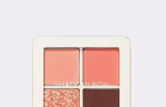 Палетка теней из 4-х цветов The Saem Box 03 Peach Day Saemmul Shadow Box