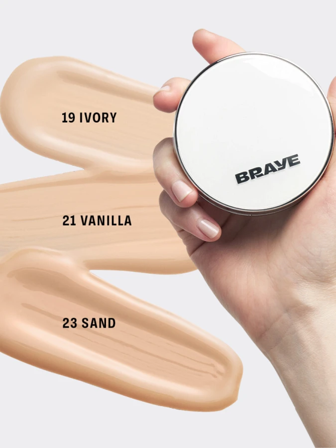 Тональный кушон с невесомым полуматовым покрытием + рефил BRAYE Effortless Cushion Thin Cover 23 Sand SPF50+ PA+++