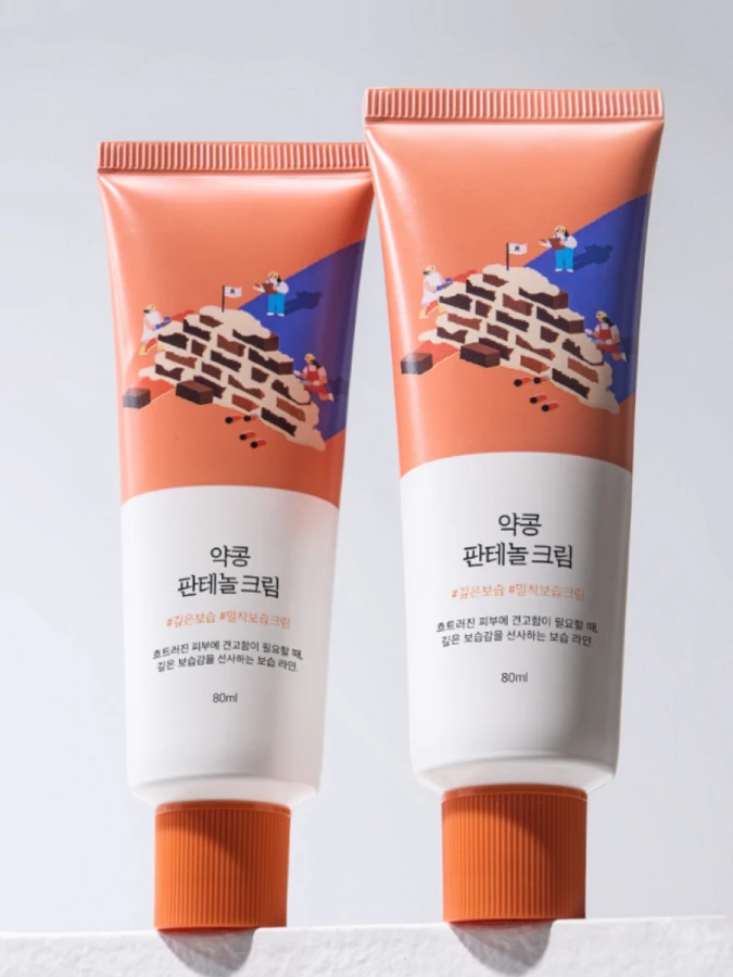 Укрепляющий крем для лица с экстрактом черной сои и пантенолом Round Lab  Soybean Panthenol Cream