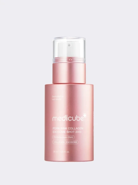 Разглаживающая сыворотка для лица со спикулами и ПДРН Medicube PDRN Pink Exosome Shot Serum 2000 Разглаживающая сыворотка для лица со спикулами и ПДРН Medicube PDRN Pink Exosome Shot Serum 2000