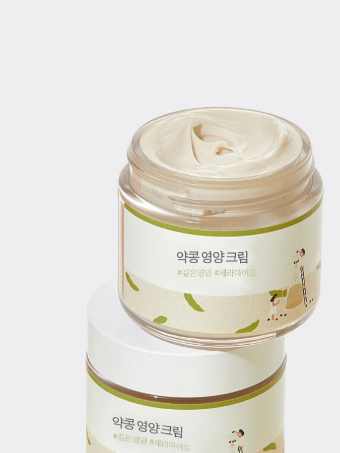 Питательный крем для лица с экстрактом черной сои Round Lab Soybean Nourishing Cream