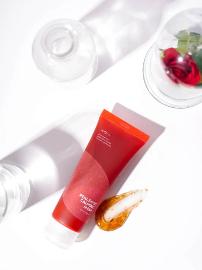 Увлажняющая маска для лица с экстрактом розовых лепестков IsNtree Real Rose Calming Mask