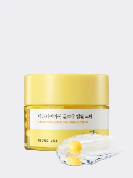 Осветляющий капсульный крем для лица с ниацинамидом Round Lab Vita Niacinamide Glow Capsule Cream